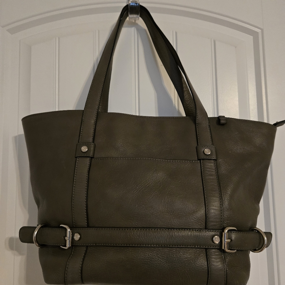 Etienne Aigner grey leather bag
